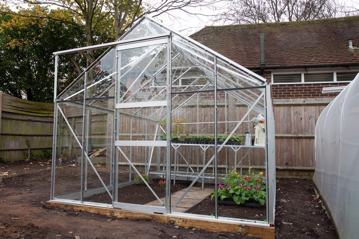 A newly built greenhouse A newly built greenhouse